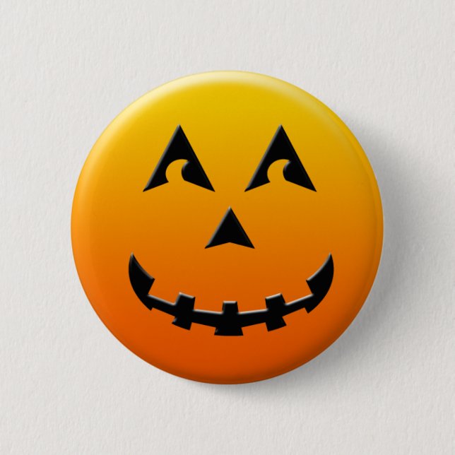 Glückliches Halloween-Kürbisgesicht Button (Vorderseite)
