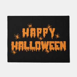 Glückliches Halloween mit Spinnen Fußmatte