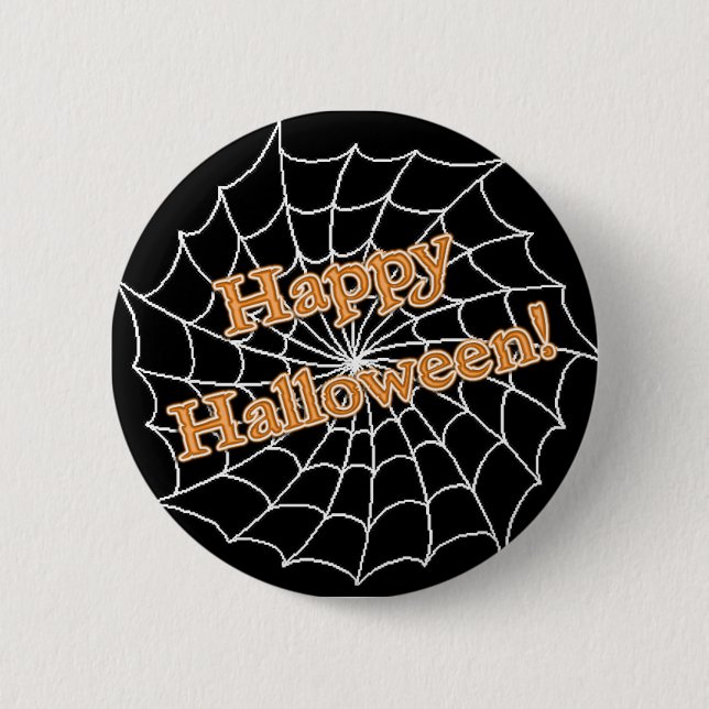 Glückliches Halloween-Netz Button (Vorderseite)