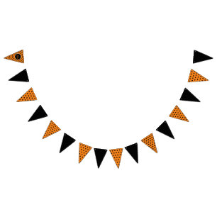 Glückliches Halloween-Party-Banner (Orange & Black Wimpelkette