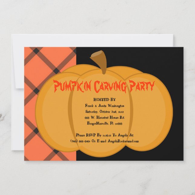 Glückliches Halloween-Party Einladung (Vorderseite)