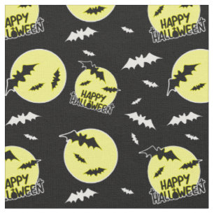 Glückliches Halloween schlägt Vollmond-Muster Stoff