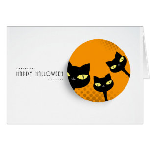 Glückliches Halloween: Schwarze Katzen