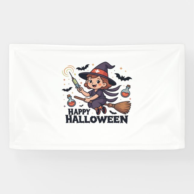 Glückliches Halloween-Shirt - Spooky Niedlich Medi Banner (Horizontal)