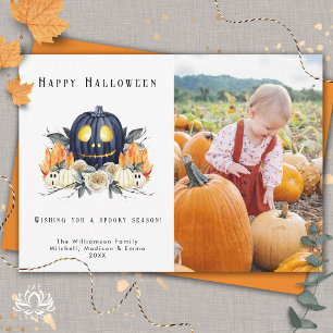 Glückliches Halloween Spooky Pumpkins Crystals Fot Feiertagskarte