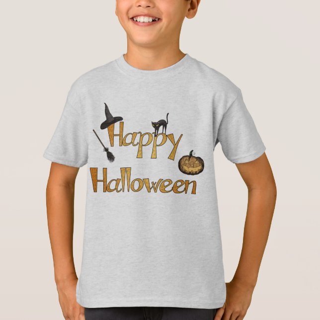 Glückliches Halloween T-Shirt (Vorderseite)