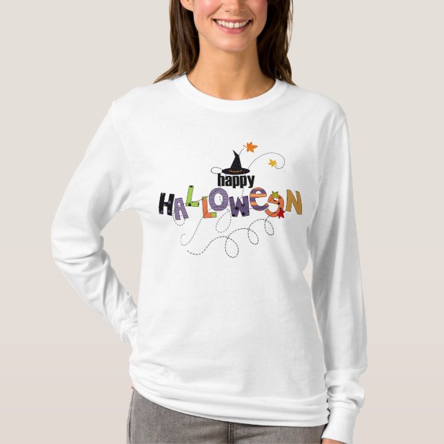 Glückliches Halloween T-Shirt (Vorderseite)