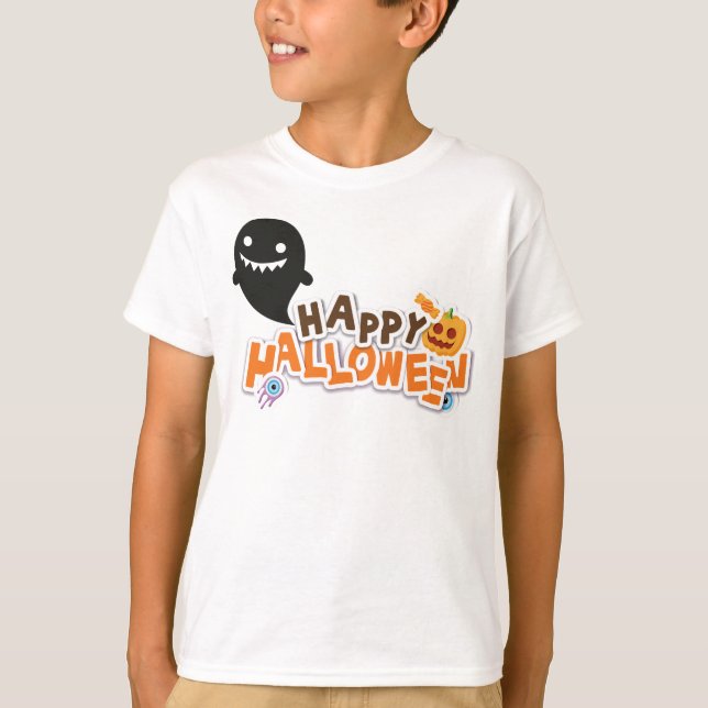 glückliches Halloween T-Shirt (Vorderseite)