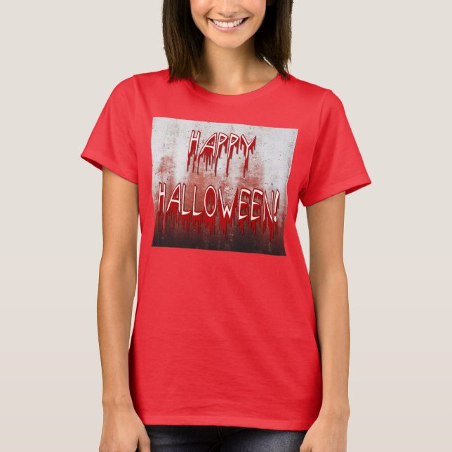Glückliches Halloween-T-Shirt gestresste Frauen T-Shirt (Vorderseite)