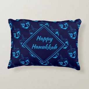 GLÜCKLICHES HANUKKAH ח נ ו כ ה ש מ ח Hebrew Dreide Dekokissen