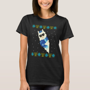 Glückliches Hässliches Chanukka Jüdisches Llamakka T-Shirt