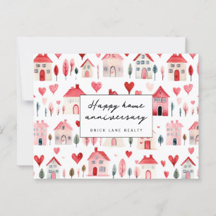 Glückliches Haus-Jubiläum Süßes Haus Häuser Immobi Postkarte
