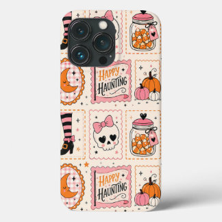 Glückliches Heimsuchungs-Rosa-Totenkopf-Stempelgeh Case-Mate iPhone Hülle