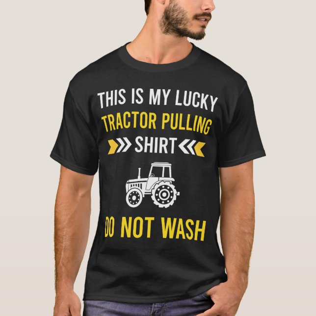Glückliches Hemd Traktor Ziehen T-Shirt (Vorderseite)