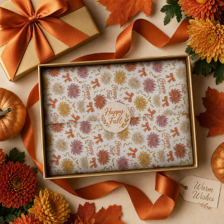 Glückliches Herbst-Chrysantheme Herbst-Blumen-Mums Seidenpapier