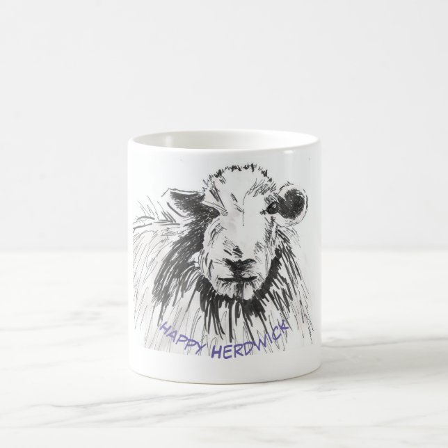 Glückliches Herdwick Tasse (Mittel)