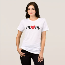 Glückliches Herz Mama Minimalist Liebende Tri-Blend Shirt