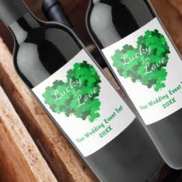 Glückliches Hochzeitsfest in der Liebe Weinetikett