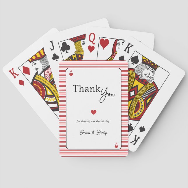 Glückliches Hochzeitsgeschenk Spielkarten (Rückseite)