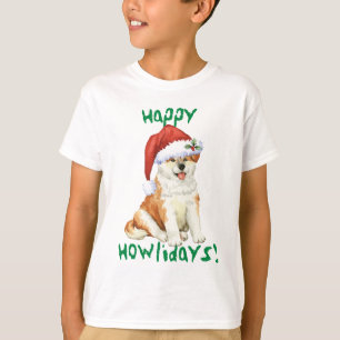 Glückliches Howliday Akita T-Shirt