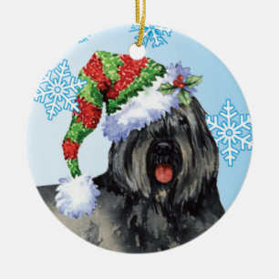Glückliches Howliday Bouvier Keramikornament