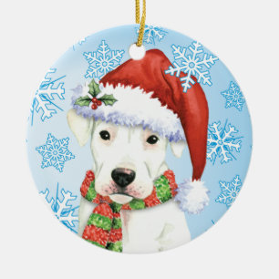 Glückliches Howliday Dogo Keramik Ornament