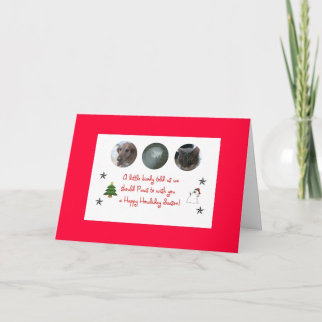 glückliches howliday feiertagskarte (Vorderseite)