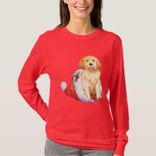 Glückliches Howliday golden retriever T-Shirt