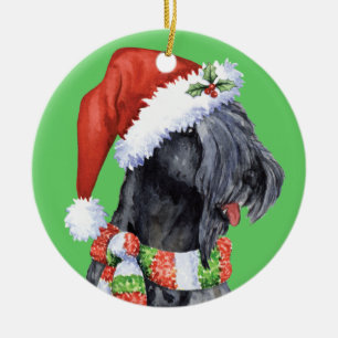 Glückliches Howliday Kerry Blau Terrier Keramik Ornament
