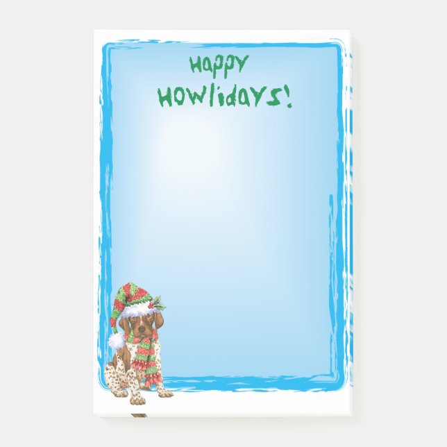 Glückliches Howlidays GSP Post-it Klebezettel (Vorderseite)
