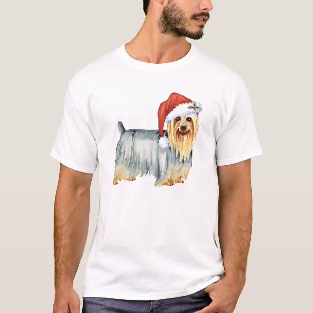 Glückliches Howlidays seidiges Terrier T-Shirt (Vorderseite)