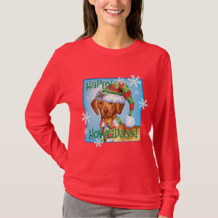 Glückliches Howlidays Vizsla T-Shirt