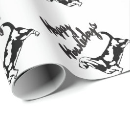 Glückliches Howlidays WeihnachtsBasset Geschenkpapier