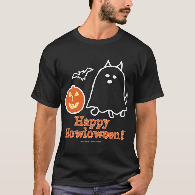 Glückliches Howloween (Geist) T-Shirt (Vorderseite)