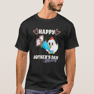 Glückliches Huhn erster Muttertag Mami Baby passen T-Shirt