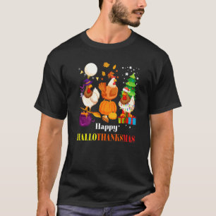 Glückliches Huhn Halloween HalloDankeMas Herbst Al T-Shirt