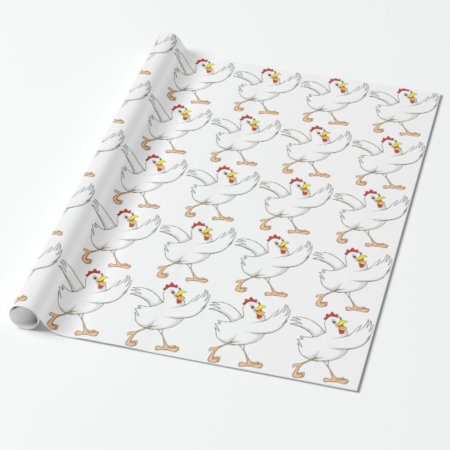 Glückliches Huhn-Packpapier Geschenkpapier (Ungerollt)