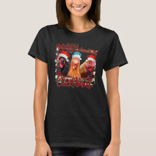 Glückliches Hühner Weihnachten Gackerndes Weihnach T-Shirt