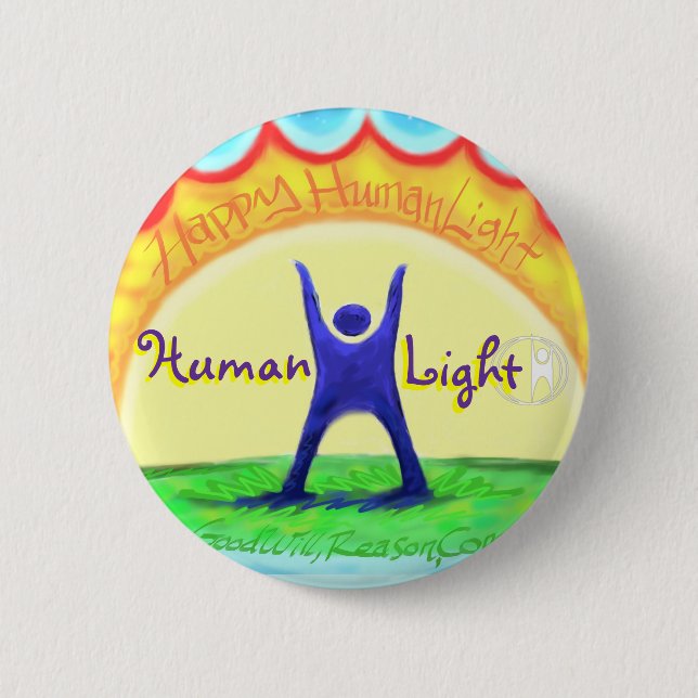 Glückliches HumanLight Button (Vorderseite)