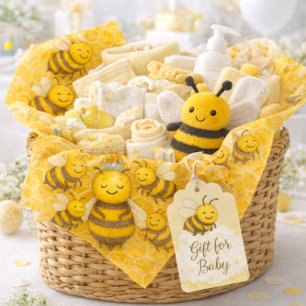 Glückliches Hummel Königin Biene Bastelarbeit  Seidenpapier