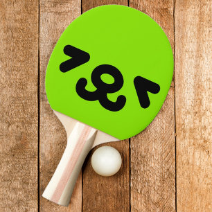 Glückliches Hundegesicht Grün Tischtennis Schläger