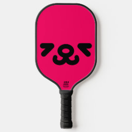 Glückliches Hundegesicht Pink Pickleball Schläger