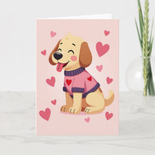 Glückliches Hundeherzen-Karte Karte