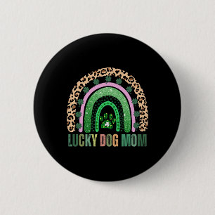 Glückliches Hundemutter-Shirt Lustiger St. Patrick Button