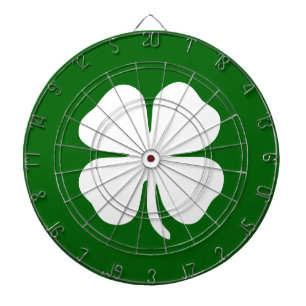 Glückliches Irisch Grünes Kleeblatt Dartscheibe