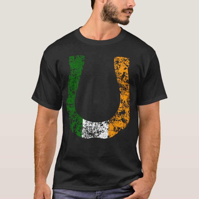 glückliches irisches Hufeisen T-Shirt (Vorderseite)