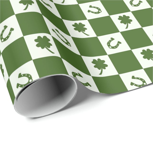 Glückliches Irish St. Patrick's Day Wrapping Paper Geschenkpapier (Rolleneckpunkt)