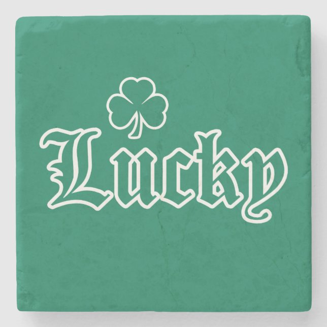 Glückliches Irland Steinuntersetzer (Vorderseite)
