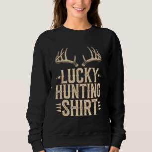 Glückliches Jagd-T-Shirt Bock Hirsch Jäger Vater L Sweatshirt