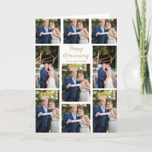 Glückliches Jubiläum Foto-Collage Romantisch Moder Karte
